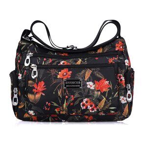 6251 Crossbody Bags Nylon Shoulder Bag Floral Multi-Pocket Purses